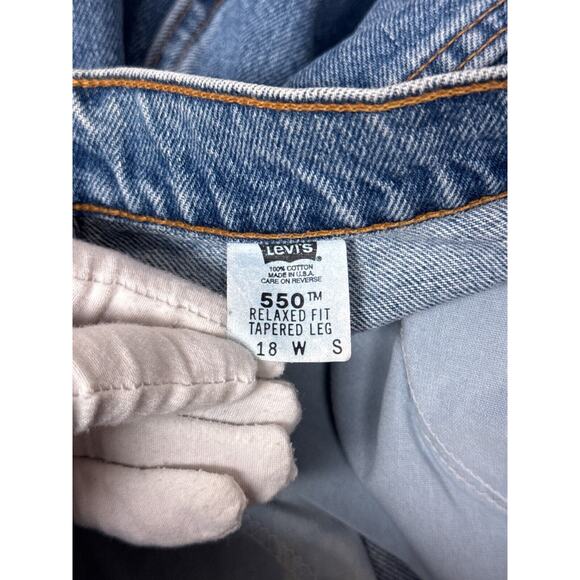 Vintage Levis 18 W x 29 Womens Made In USA 550 Relaxed Fit Tapered Leg - Picture 7 of 8